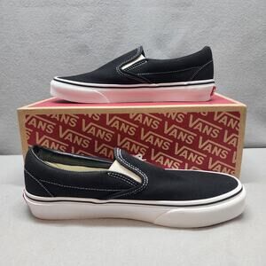 NIB VANS Classic Slip-On‎ Black Shoes Men’s Size 6 Women's size 7.5